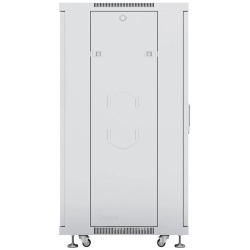 Шкаф коммутационный Cabeus (SH-05C-18U60/80) напольный 18U 600x800мм пер.дв.стекл металл 800кг серый 700мм 988мм IP20 сталь