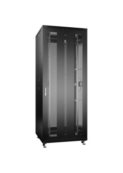 Шкаф серверный Cabeus (ND-05C-42U80/100-BK) напольный 42U 800x1000мм пер.дв.перфор. задн.дв.перфор. 800кг RAL 7035 900мм 132кг 220град. 2055мм IP20 сталь