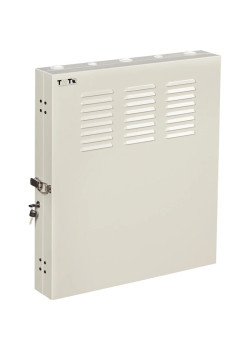 Шкаф коммутационный Lanmaster (TWT-CBVRT-2U-6X7-GY) настенный 2U 650x114мм пер.дв.стекл направл.под винты 68кг серый 19кг 741мм