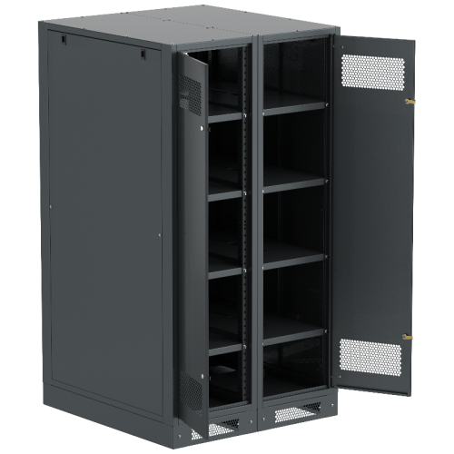 ITK LINEA B Шкаф (пустой) 1700х900мм дверь двуст. мет. чер.