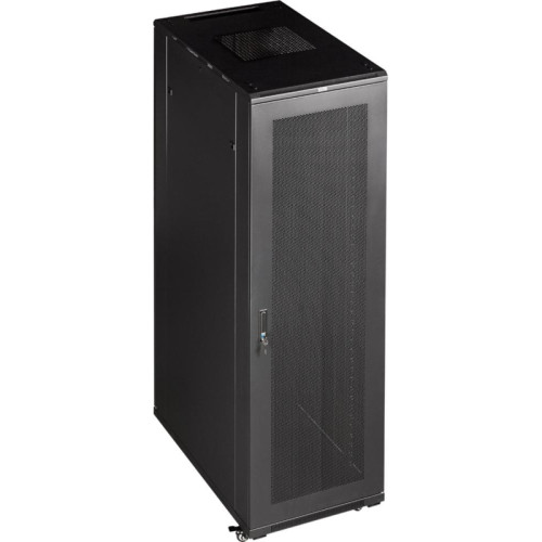 Шкаф коммутационный Lanmaster Business (TWT-CBB-32U-6X8-P1) напольный 32U 600x800мм пер.дв.перфор. задн.дв.перфор.2-хст. 2 бок.пан. 800кг черный IP20