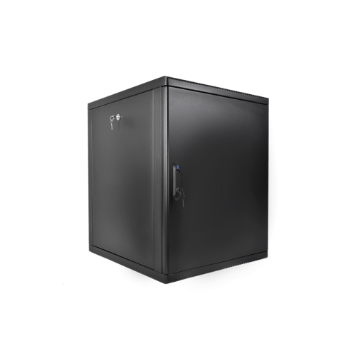 Шкаф коммутационный ЦМО (ШРН-М-12.500.1-9005) настенный 12U 600x456мм пер.дв.металл 130кг черный 456мм 20.9кг 180град. 610мм