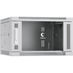 Шкаф коммутационный Cabeus (SH-05F-6U60/45) настенный 6U 600x450мм пер.дв.стекл 60кг серый 390мм 16кг 368мм IP20 сталь