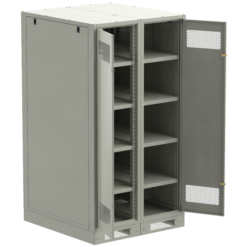 ITK LINEA B Шкаф (пустой) 1700х900мм дверь двуст. мет. сер.