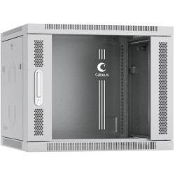 Шкаф коммутационный Cabeus (SH-05F-9U60/35) настенный 9U 600x350мм пер.дв.стекл 60кг серый 290мм 17кг 501мм IP20 сталь