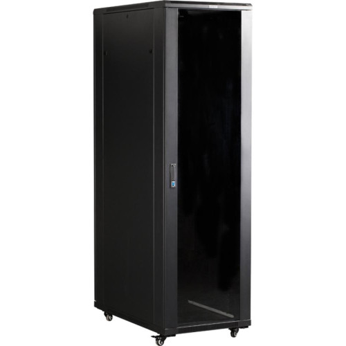 Шкаф коммутационный Lanmaster Business (TWT-CBB-32U-6X8-P1) напольный 32U 600x800мм пер.дв.перфор. задн.дв.перфор.2-хст. 2 бок.пан. 800кг черный IP20