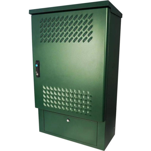 Шкаф коммутационный ЦМО (ШТВ-Н-18.6.5-4ААА-Т2) настенный 18U 600x500мм пер.дв.стал.лист несъемн.бок.пан. 150кг серый IP65 уличный всепогодный с нагревателем с силовыми розетками укомплектованный