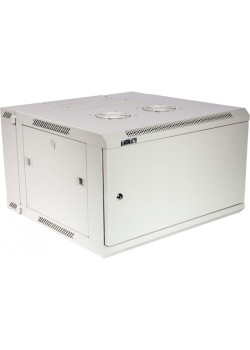 Шкаф коммутационный Lanmaster (TWT-CBW3M-12U-6X6-GY) настенный 12U 600x600мм пер.дв.металл задн.дв.спл.стал.лист 2 бок.пан. 60кг серый 441мм 23кг 120град. 635мм IP20 металл