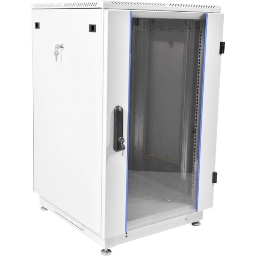 Шкаф коммутационный ЦМО (ШТК-М-30.6.6-1ААА) напольный 30U 600x625мм пер.дв.стекл задн.дв.спл.стал.лист 2 бок.пан. направл.под закл.гайки 900кг серый 455мм 75кг 180град. 1515мм