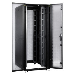 Шкаф серверный ЦМО (ШТК-СП-48.8.12-44АА-9005) напольный 48U 800x1130мм пер.дв.перфор. задн.дв.перфор. 2 бок.пан. 1350кг черный 890мм 170кг 180град. 2215мм