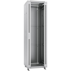 Шкаф коммутационный Cabeus (SH-05C-42U60/80) напольный 42U 600x800мм пер.дв.стекл металл 800кг серый 700мм 2055мм IP20 сталь