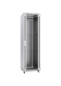 Шкаф коммутационный Cabeus (SH-05C-42U60/80) напольный 42U 600x800мм пер.дв.стекл металл 800кг серый 700мм 2055мм IP20 сталь