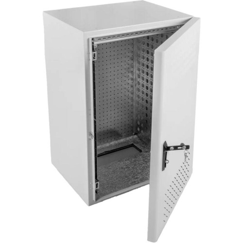 Шкаф коммутационный ЦМО (ШТВ-Н-18.6.5-4ААА-Т2) настенный 18U 600x500мм пер.дв.стал.лист несъемн.бок.пан. 150кг серый IP65 уличный всепогодный с нагревателем с силовыми розетками укомплектованный