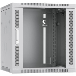 Шкаф коммутационный Cabeus (SH-05F-12U60/60-R) настенный 12U 600x600мм пер.дв.стекл 50кг RAL 7035 550мм 220град. 635мм IP20 сталь