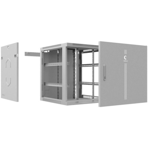 Шкаф коммутационный Cabeus (SH-05F-9U60/60M) настенный 9U 600x600мм пер.дв.металл 60кг серый 540мм 22.5кг 501мм IP20 сталь