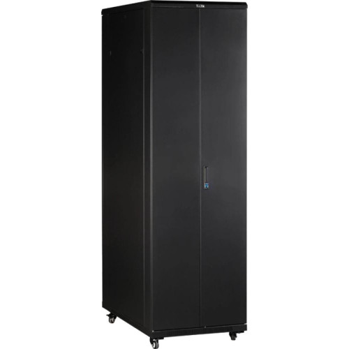 Шкаф серверный Lanmaster (TWT-CBB-32U-6X10-G1) напольный 32U 600x1000мм пер.дв.стекл задн.дв.двуст. 2 бок.пан. 800кг черный
