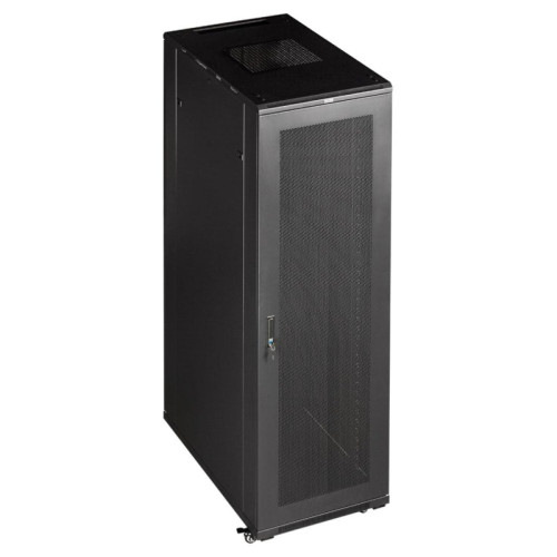 Шкаф коммутационный Lanmaster Business (TWT-CBB-22U-6X10-P1) напольный 22U 600x1000мм пер.дв.перфор. задн.дв.перфор.2-хст. 2 бок.пан. 800кг черный IP20