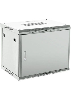 Шкаф коммутационный Rexant (04-0966-121) настенный 9U 600x600мм пер.дв.металл серый металл