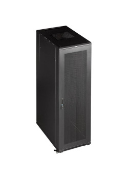 Шкаф серверный Lanmaster (TWT-CBB-32U-6X10-G1) напольный 32U 600x1000мм пер.дв.стекл задн.дв.двуст. 2 бок.пан. 800кг черный