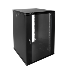 Шкаф коммутационный ЦМО (ШРН-Э-18.350-9005) настенный 18U 600x350мм пер.дв.стекл 85кг черный 300мм 22.14кг 180град. 878мм