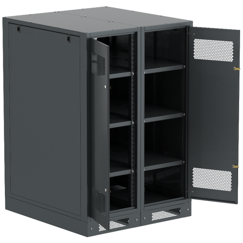 ITK LINEA B Шкаф (пустой) 1350х900мм дверь двуст. мет. чер.