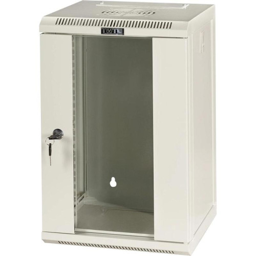 Шкаф коммутационный Lanmaster (TWT-CBW10G-6U-3X3-GY) настенный 6U 312x300мм пер.дв.стекл 30кг серый