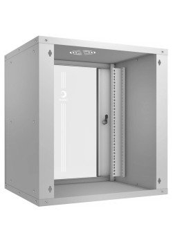 Шкаф коммутационный Cabeus (WSC-05D-12U55/45) настенный 12U 550x450мм пер.дв.стекл 30кг серый 390мм IP20 сталь