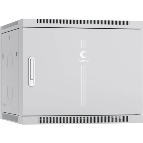 Шкаф коммутационный Cabeus (SH-05F-9U60/60M) настенный 9U 600x600мм пер.дв.металл 60кг серый 540мм 22.5кг 501мм IP20 сталь