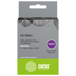 -/ Картридж ленточный Cactus CS-TZE261 TZe-261 черный для Brother PT- P900W, P950W, 9700PC
