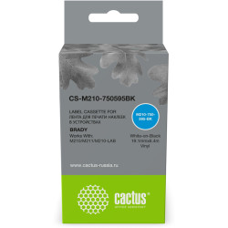 -/ Картридж ленточный Cactus CS-M210-750595BK M210-750-595-BK для Brady M210/M211/M210-LAB