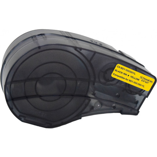 -/ Картридж ленточный Cactus CS-M21-500595YL черный для Brady BMP21-PLUS, BMP21-LAB
