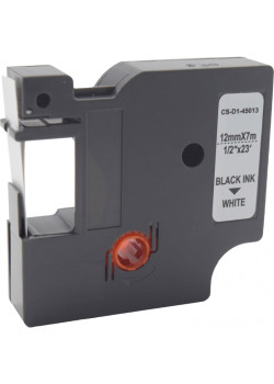 -/ Картридж ленточный Cactus CS-D1-45013 45013 черный/белый для Dymo LM 160, 210D, 280, PnP, 420P, 500 TS; Rhino Pro 6000, 5200, 4200