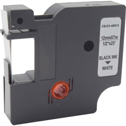 -/ Картридж ленточный Cactus CS-D1-45013 45013 черный/белый для Dymo LM 160, 210D, 280, PnP, 420P, 500 TS; Rhino Pro 6000, 5200, 4200