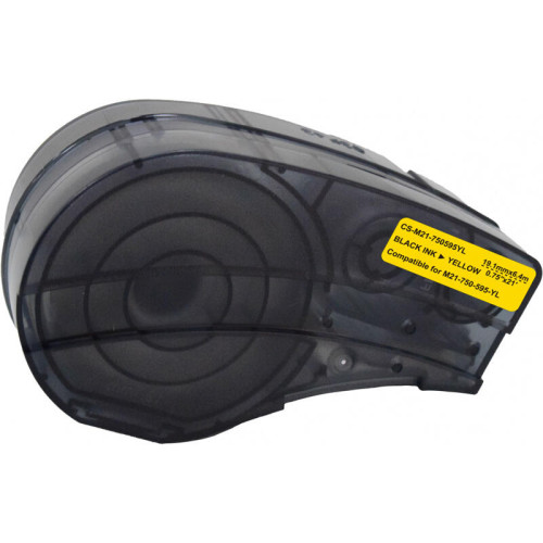 -/ Картридж ленточный Cactus CS-M21-750595YL черный для Brady BMP21-PLUS, BMP21-LAB -/ Картридж ленточный Cactus CS-M21-750595YL черный для Brady BMP21-PLUS, BMP21-LAB