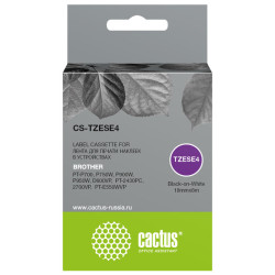 -/ Картридж ленточный Cactus CS-TZESE4 TZe-SE4 черный для Brother PT-P700, P750W, P900W, P950W, D600VP,