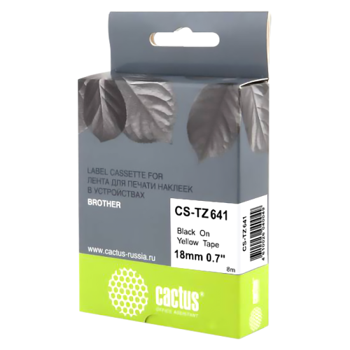 -/ Картридж ленточный Cactus CS-TZ641 TZe-641 черный для Brother 1010/1280/1280VP/2700VP -/ Картридж ленточный Cactus CS-TZ641 TZe-641 черный для Brother 1010/1280/1280VP/2700VP