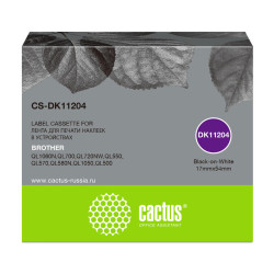 -/ Картридж ленточный Cactus CS-DK11204 DK-11204 черный для Brother P-touch QL-500, QL-550, QL-700, QL-