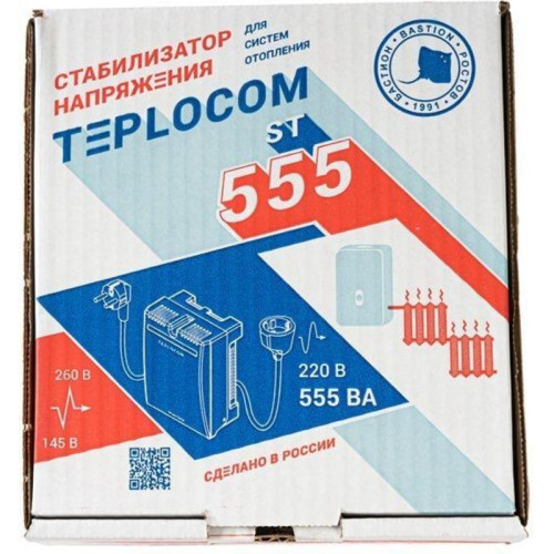 555 TEPLOCOM ST-555 mains voltage stabilizer 220V, 555VA, Uin. 145-260V