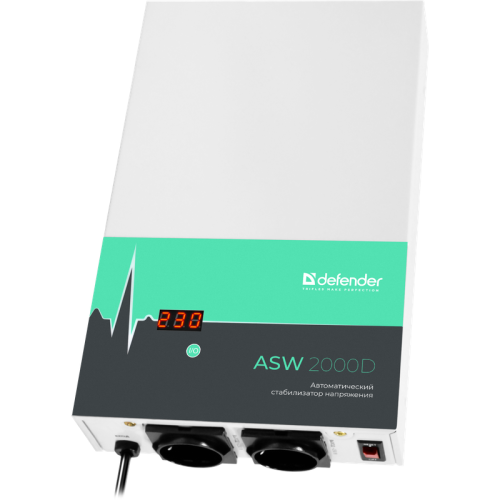Стабилизатор напряжения ASW 2000D настенный 1200Вт толщина 65мм, 2 розетки/ Voltage stabilizer ASW 2000D wall-mounted 1200W, thickness 65mm, 2 sockets Стабилизатор напряжения ASW 2000D настенный 1200Вт толщина 65мм, 2 розетки/ Voltage stabilizer ASW 2000D wall-mounted 1200W, thickness 65mm, 2 sockets