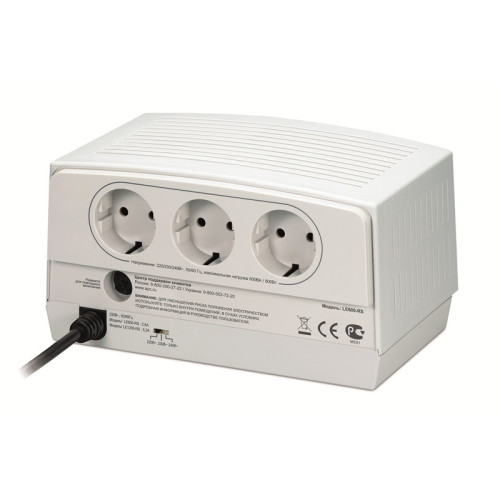 Стабилизатор напряжения/ Line-R 600VA Automatic Voltage Regulator, (3) Schuko Outlets, 230V