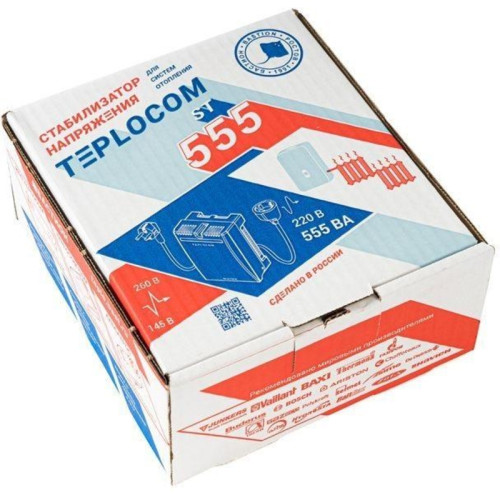 555 TEPLOCOM ST-555 mains voltage stabilizer 220V, 555VA, Uin. 145-260V