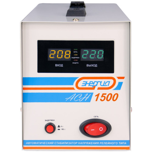 Стабилизатор АСН- 1500 ЭНЕРГИЯ с цифр. дисплеем/ Stabilizer ASN-1500 ENERGY with numbers. display Стабилизатор АСН- 1500 ЭНЕРГИЯ с цифр. дисплеем/ Stabilizer ASN-1500 ENERGY with numbers. display