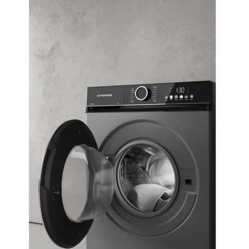 Стиральная машина Kuppersberg/ Стиральная машина Kuppersberg, High-Tech, ВхШхГ 85х60х42 см, загрузка 7 кг, 1200 об/мин, 14 программ, инверторный двигатель, пар, отложенный старт, комбинированное управление, цветной дисплей, энергоэффективность А, цвет сер Стиральная машина Kuppersberg/ Стиральная машина Kuppersberg, High-Tech, ВхШхГ 85х60х42 см, загрузка 7 кг, 1200 об/мин, 14 программ, инверторный двигатель, пар, отложенный старт, комбинированное управление, цветной дисплей, энергоэффективность А, цвет сер