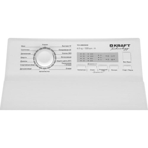 Стиральная машина Kraft TCH-UME6502W класс: A загр.вертикальная макс.:6.5кг белый
