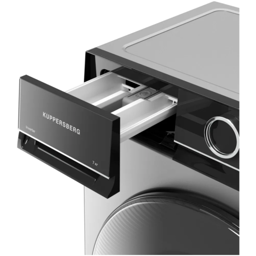 Стиральная машина Kuppersberg/ Стиральная машина Kuppersberg, High-Tech, ВхШхГ 85х60х42 см, загрузка 7 кг, 1200 об/мин, 14 программ, инверторный двигатель, пар, отложенный старт, комбинированное управление, цветной дисплей, энергоэффективность А, цвет сер Стиральная машина Kuppersberg/ Стиральная машина Kuppersberg, High-Tech, ВхШхГ 85х60х42 см, загрузка 7 кг, 1200 об/мин, 14 программ, инверторный двигатель, пар, отложенный старт, комбинированное управление, цветной дисплей, энергоэффективность А, цвет сер