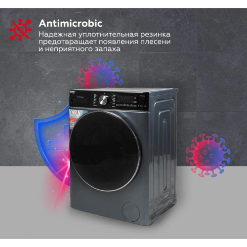 Стиральная машина Kraft TCH-HDD8597SDB класс: B загр.фронтальная макс.:8кг (с сушкой) серый инвертор Стиральная машина Kraft TCH-HDD8597SDB класс: B загр.фронтальная макс.:8кг (с сушкой) серый инвертор