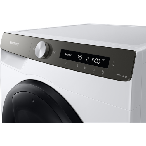 Стиральная машина Samsung/ WW5500T c Addwash, Eco Bubble, 850х600х550 мм, 9 кг, 1400, Пар, Инверторный мотор, Белый корпус/Черный люк