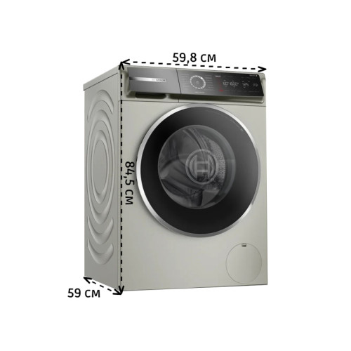 Отдельностоящая стиральная машина BOSCH WGB2440XME 8-Series,полноразмерная стиральная машина,загрузка 9кг, 1400 об/мин.,габариты:845 x 598 x 590 мм., мотор EcoSilence Drive, 4D Wash System,Easy Start Guide,AquaStop®, цвет Silver Inox