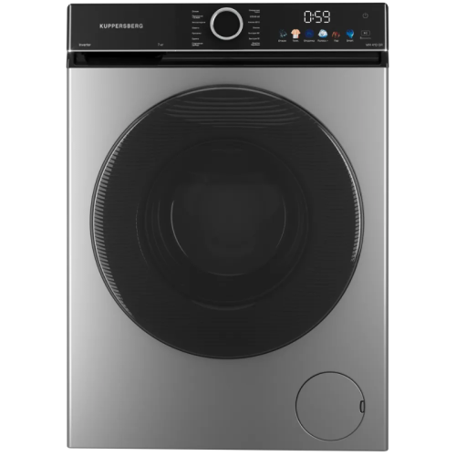 Стиральная машина Kuppersberg/ Стиральная машина Kuppersberg, High-Tech, ВхШхГ 85х60х42 см, загрузка 7 кг, 1200 об/мин, 14 программ, инверторный двигатель, пар, отложенный старт, комбинированное управление, цветной дисплей, энергоэффективность А, цвет сер Стиральная машина Kuppersberg/ Стиральная машина Kuppersberg, High-Tech, ВхШхГ 85х60х42 см, загрузка 7 кг, 1200 об/мин, 14 программ, инверторный двигатель, пар, отложенный старт, комбинированное управление, цветной дисплей, энергоэффективность А, цвет сер