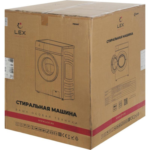 Стиральная машина Lex LWM12012WBlID класс: A+++ загр.фронтальная макс.:12кг белый инвертер